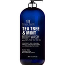 BOTANIC HEARTH Tea Tree Oil Body Wash with Mint - Paraben Free, Helps Fight Body Odor, AthleteÍs Foot, Jock Itch, Skin Irritations - Shower Gel Soap - Women & Men - (Packaging May Vary) 16 fl oz Botanic Hearth