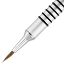 PANA USA 3D Kolinsky Nail Art Brush Silver Metal with Non-Slip Handle Acrylic Nail Art Brush Sculpture Brush (Size