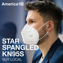America1 KN95 Face Masks | Made in USA | Breathable Face Masks with 4-Layer Protection | Face Masks for Men and Women | Disposable Face Masks for Work, Home, and Outdoor | 20 Count White Face Masks America1
