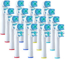 Replacement Brush Heads Compatible With Oral B- Double Clean Design, Pack of 16 Generic Electric Toothbrush Replacement Heads- Fits Oralb Pro 7000, 1000, 8000, 9000, 1500, 5000, Kids, Vitality & More! Alayna (TM)