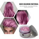 4 Hair Coloring Wax Temporary Hair Clay Pomades 4.23 oz- 4 in 1 Grey Purple Blue Pink - Natural Hair Dye Material Disposable Hair Styling Clay Ash for Cosplay,Halloween,Party VOLLUCK
