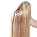 S-noilite Claw/Jaw in Ponytail Extension Human Hair Balayage Ponytail Hair Piece Clip in Pony Tail Hair 100% Real Human Hair One Piece Straight 16 Inch (