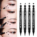 Pinkiou Eyeliner Pen with Eye Makeup Stamp Waterproof Double Sided Long Lasting Seal Eyeliner (4 in 1) Pinkiou