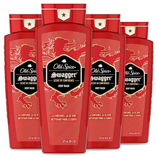 Old Spice Men's Body Wash, Swagger Scent, Red Collection 16 Fl Oz (Pack of 4) Old Spice
