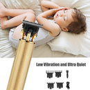 Hair Clippers for Men, Electric Pro Li Outliner Grooming Rechargeable Cordless Close Cutting T-Blade Trimmer for Men 0/1.5/3/6/9 mm Baldheaded Hair Clippers Zero Gapped Detail Beard Shaver (Gold) GOODAN