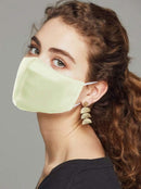 2 Layer Fashion Silk Face Masks Reusable for Women Washable Face Scarf Adjustable Bandanas Unisex,white Eaureum