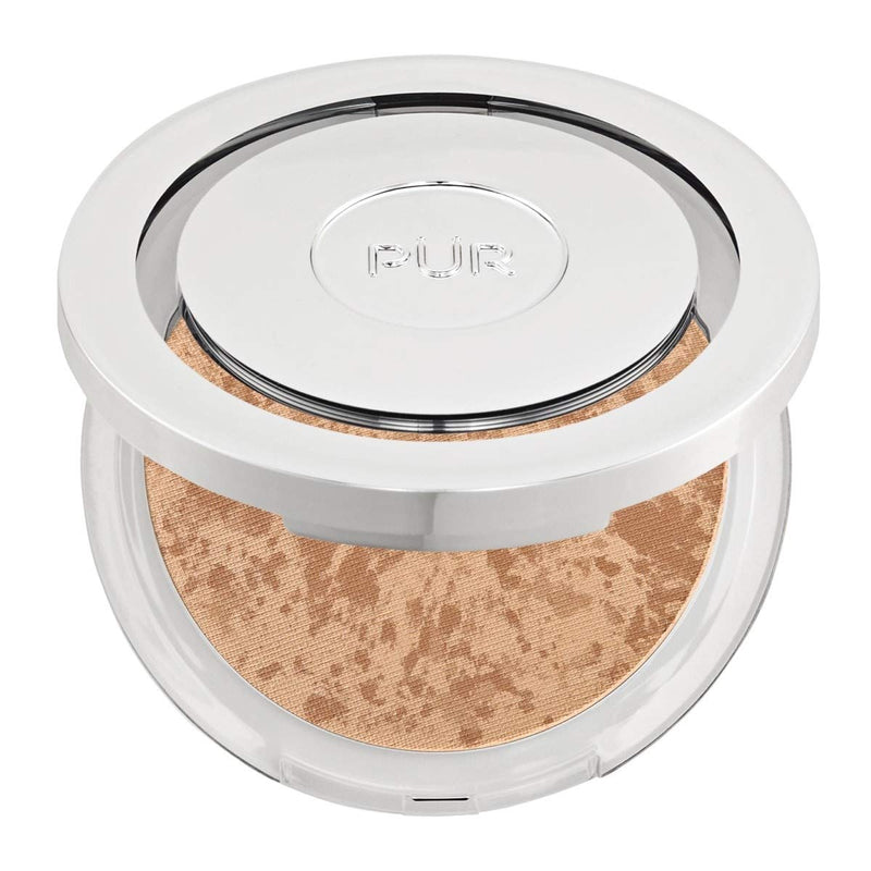 PÜR Bronzing Act Matte Bronzer Powder - Illuminating Bronzer For Face & Body Contour - Brightening Bronzer Makeup For Natural-Looking Glowing Skin - Vegan, Cruelty-Free Bronzer - Light PÜR MINERALS
