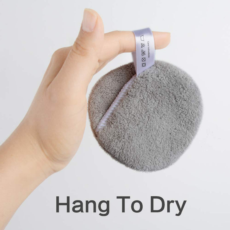 Sunland Reusable Makeup Remover Pads For Face,Eye,Lips 6 Pack Microfiber Face Cleansing Gloves Washable Makeup Removal Cloth With Laundry Bag Rounds Pads SUNLAND