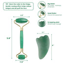 Deciniee Jade Roller for Face - 100% Real Natural Jade Face Roller and Gua Sha Massage Skin Care Tool - Anti Aging Jade Face Massager Facial Roller for Eye, Neck and Body Deciniee