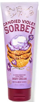 Bath & Body Works, Signature Collection Ultra Shea Body Cream 8 Ounce (Candied Violet Sorbet) Bath & Body Works