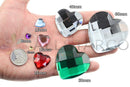 Allstarco 15mm Flat Back Heart Acrylic Rhinestones Plastic Gems Plastic Costume Jewels Embelishments - 40 Pieces (Jet Black H101) KraftGenius Allstarco