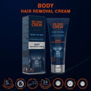 No Hair Crew Body At Home Hair Removal Cream for Manscaping Unwanted Hair with Energizing Ginseng, Premium Depilatory, Painless & Flawless, Made for Men, 200ml NO HAIR CREW