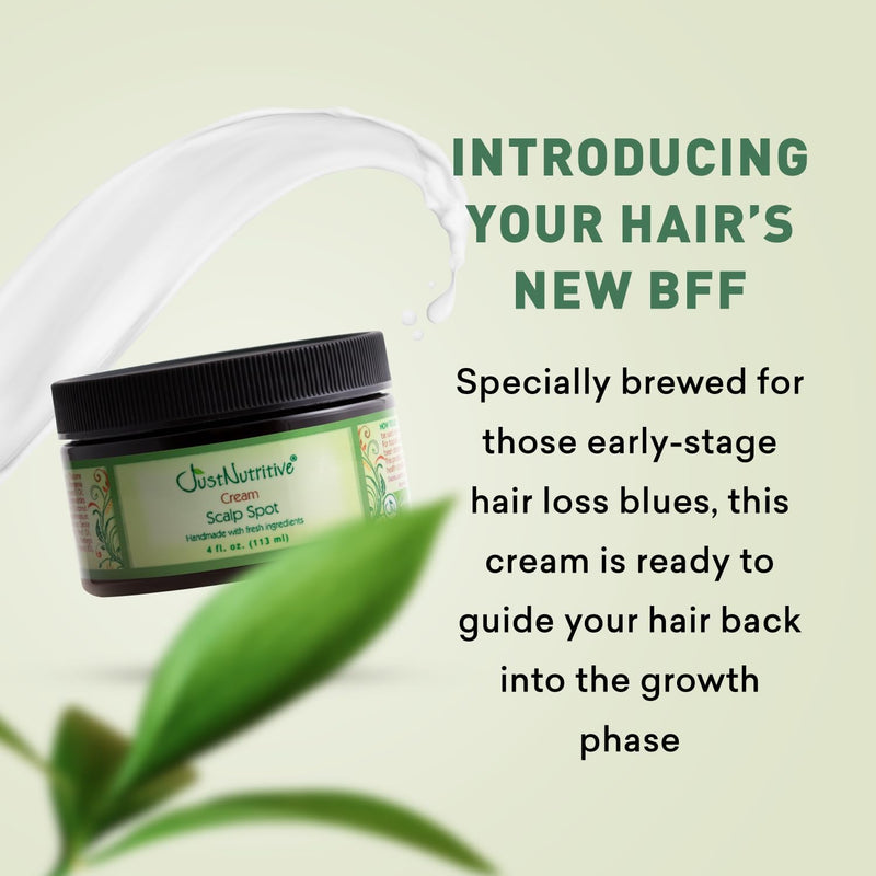 Bald Spot Hair Growth Cream | Scalp Treatment for Receding Hair | For Men and Women | Just Nutritive | 4 Oz Infinity Warehouse
