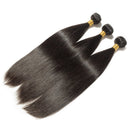 8 Inch Human Hair Weft Sew In Natural Black Brazilian Hair 3 Bundles Short Silky Straight Unprocessed Hair Weave Extensions for Women 8"x3