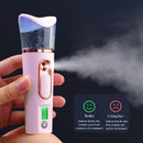 Nano Facial Mister with Skin Analyzer Moisture Tester, FANTEXY Portable Mini Cool Face Mist Steamer with USB, Handy Facial Sprayer for Eyelash Extensions, Face Moisturizing,Hydration Refreshing FANTEXY