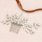 Yean Flower Bride Wedding Hair Comb Silver Crystal Bridal Hair Piece Pearl Hair Clips Hair Accessories for Women and Girls Yean