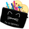 Cosmetic Bag for Women,Loomiloo Adorable Roomy Makeup Bags Travel Waterproof Toiletry Bag Accessories Organizer Cute Gifts (black cat 51294) LOOMILOO Store