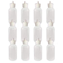 510 Central 4 Ounce Flip Top Pour Spout Squeeze Bottles - Boston Round with Dispensing Caps - LDPE Plastic - Made in USA - 120mL (4oz, 12 Pack) 510 Central