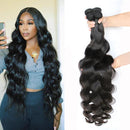 Brazilian Virgin Body Wave Human Hair Bundles Ayisha Hair 4 Bundles Body Wave Human Hair 100% Human Hair Weave Body Wave Extensions Bundles Natural Color Body Human Hair 4 Bundles for Black Women Seekomi