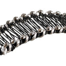 Beaded Banana Hair Clip for Thick Natural Curly Hair - Stretch & Adjust Comfy Damage Free All-Day Hold, Professional Styles Seconds, No Damage, Creases, or Pain (Silver Cord & Bead w/Bead Closure) HairZing