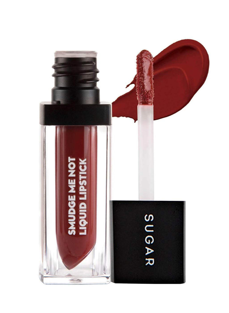 Sugar Cosmetics Smudge Me Not Liquid Lipstick28 Trusty Rusty (Rust Red)Intensely Pigmented Liquid Matte Finish, Longwearing Formula, Smudgeproof SUGAR Cosmetics