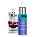 Olay Regenerist Retinol Face Serum, Retinol 24 Night Face Serum, 1.3oz + Whip Face Moisturizer Travel/Trial Gift Set Olay Store