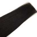 GOO GOO Tape in Hair Extensions Natural Black Real Remy Hair Extensions Seamless Straight Human Hair Extensions 20pcs 50g 14inch, Natural black