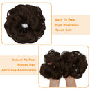OMGREAT 2PCS Thick Updo Messy Hair Buns Curly Wavy Ponytail Extensions Hairpieces juva bun Hair Scrunchies for Women Girls Color Medium Brown OMGREAT