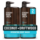 Every Man Jack Men’s Hydrating Body Wash for All Skin Types - Cleanse and Hydrate Skin with Naturally Derived Marine Extracts, Coconut Oil, and a Sea Minerals + Citron Scent - 33.8 fl. oz. - 2 Bottle Infinity Warehouse