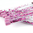 Makeup Brushes, 7PCS Glitter Quicksand Handle Makeup Brush Set for Foundation Powder Blush Eyeshadow with Case Beautiful Pink Purple Cosmetic Brushes G-Texnik