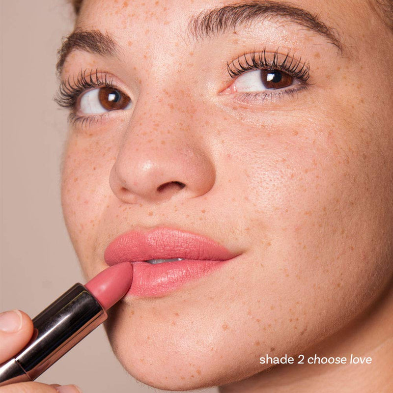 WELL PEOPLE - Optimist Semi-Matte Lipstick | Clean, Non-Toxic Beauty (Choose Love) W3LL PEOPLE