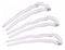 Parcelona French Mystic Crystal Clear Transparent 3 Inch Wavy Set of 3 Celluloid U Shaped Hair Pins for Hair Bun Style for Women and Girls Hair Styling Accessories, Made in France Parcelona