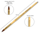 Beaute Galleria 3 Pieces Kolinsky Sable Oval Acrylic Nail Art Brush Set, Manicure Detail Painting Nail Art Pen (Size 4, 8, 10) BEAUTÉ GALLERIA