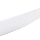 SWACC 12 Pcs Straight One Color Party Highlights Clip on in Hair Extensions Colored Hair Streak Synthetic Hairpieces (White) SWACC