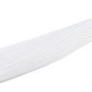 SWACC 12 Pcs Straight One Color Party Highlights Clip on in Hair Extensions Colored Hair Streak Synthetic Hairpieces (White) SWACC