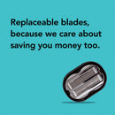 Premium Omnishaver Replacement Cartridge Refill Kit with One Blade Removal Tool - An Alternative to Disposable, Self Cleans & Strops During Use - Durable Smooth & Comfortable 4 Cartridges OmniShaver