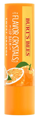 Burt's Bees Flavor Crystals 100% Natural Lip Balm, Sweet Orange with Beeswax & Fruit Extracts - 1 Tube Burt's Bees