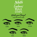Nad's Eyebrow Wax Strips - Facial Hair Removal for Women - Eyebrow Wax Kit with 6 Eyebrow Waxing Strips + 6 Calming Oil Wipes + 2g Skin Protection Powder, 1 Count Nad's