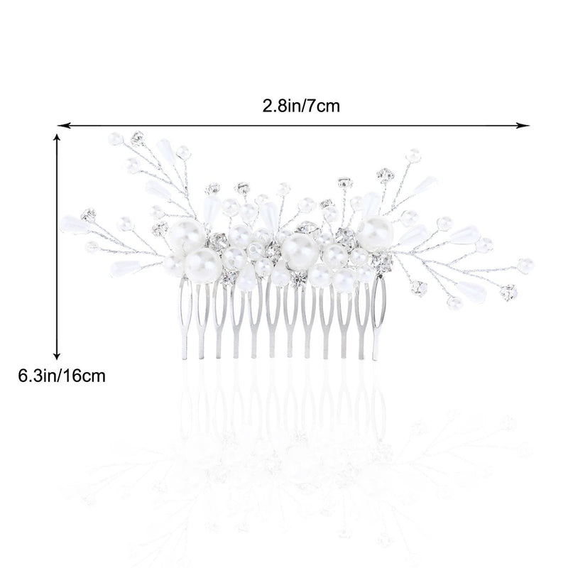 Aukmla Wedding Hair Combs Bridal Hair Accessories Decorative Headpieces for Women and Girls Aukmla