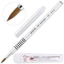 PANA USA 3D Kolinsky Nail Art Brush Silver Metal with Non-Slip Handle Acrylic Nail Art Brush Sculpture Brush (Size