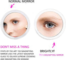 Glam Hobby15X Magnifying Mirror – Use for Makeup Application - Tweezing – and Blackhead/Blemish Removal – 6.3 Inch Round Mirror with Three Suction Cups for Easy Mounting Glam Hobby