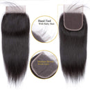 QTHAIR 12a Grade Straight Human Hair Lace Closure 18" 130% Density Unprocessed Straight Human Hair Lace Closure QTHAIR Store