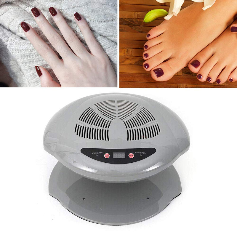 WUPYI Professional Nail Dryer,400W Air Nail Fan Blower Dryer Machine Auto Induction Warm and Cool Wind,Professional Air Nail Fan Manicure Tool with Sensor,for Fingernail & Toenail Curing,Silver WUPYI