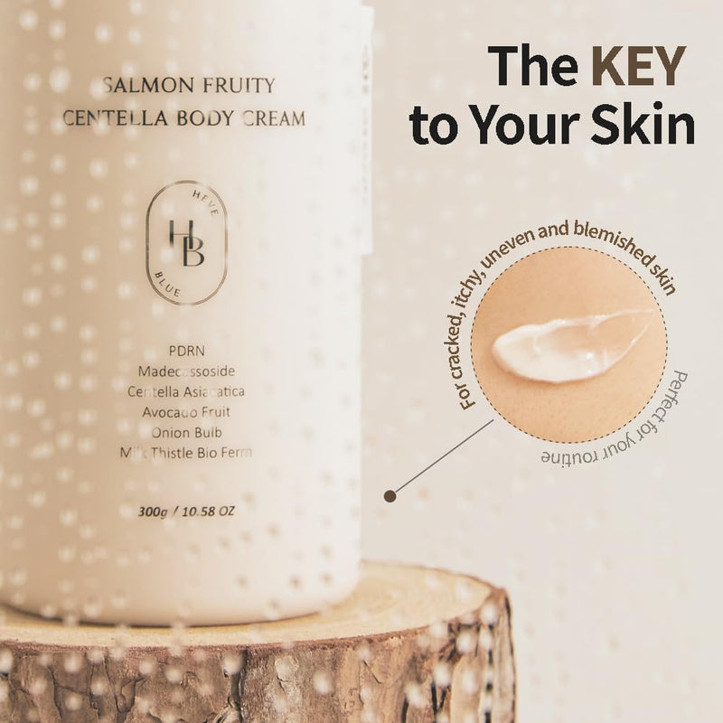 Salmon Fruity Centella Body Cream - Sensitive Skin, Itchy Skin, Korean Skincare, Bodycare, Hypoallergenic, Allergen-free Fragrance, PDRN, Salmon PDRN, Moisturizing, K-Beauty Infinity Warehouse