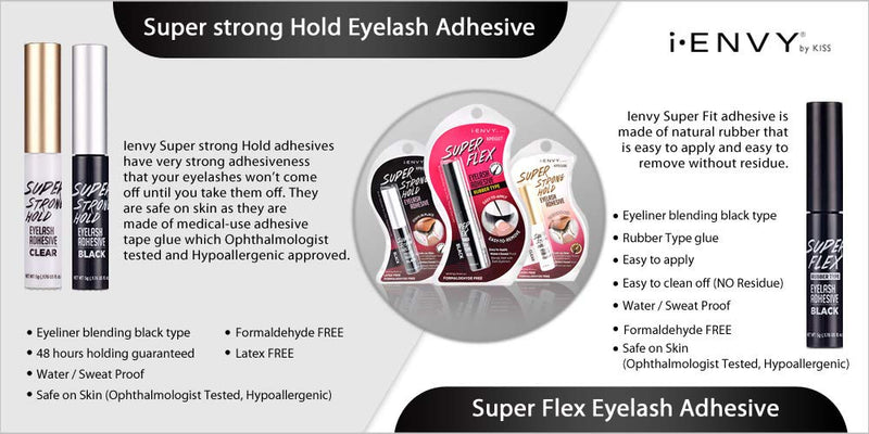 KISS i Envy Super Strong Hold Eyelash Adhesive 0.176 oz (6 PACK) KISS