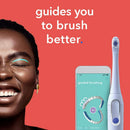 hum by Colgate Smart Electric Toothbrush Kit, Rechargeable Sonic Toothbrush with Travel Case and Replacement Head, Blue Colgate Store