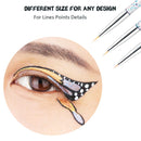 Bowitzki 3 Pieces / Count Professional Makeup Brush Line Fine Point Eyeliner for Water Activated Eyeliner Graphic Liner Hydra Liner Bowitzki