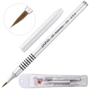 PANA USA 3D Kolinsky Nail Art Brush Silver Metal with Non-Slip Handle Acrylic Nail Art Brush Sculpture Brush (Size