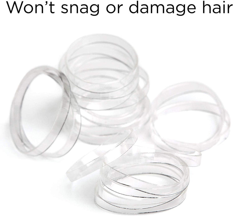 GOODY Ouchless Womens Polyband Elastic Hair Tie - 250 Count, Clear - Fine Hair - Hair Accessories to Style With Ease and Keep Your Hair Secured - Perfect for Fun and Unique Hairstyles - Pain-Free GOODY