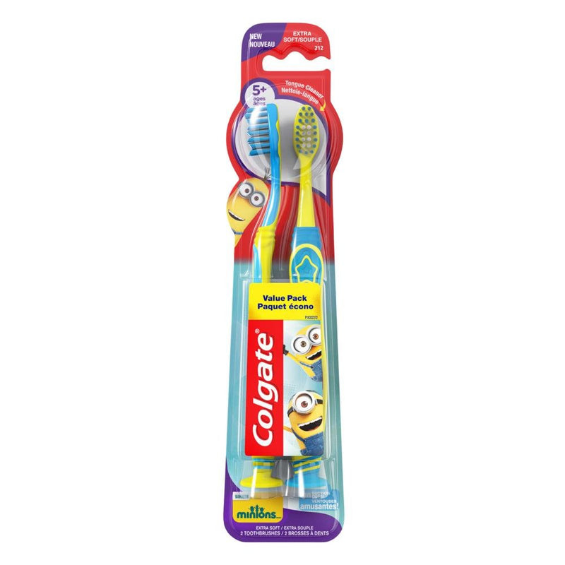 Colgate Kids Minions Toothbrush, 2 Count Colgate
